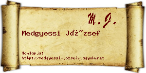 Medgyessi József névjegykártya
